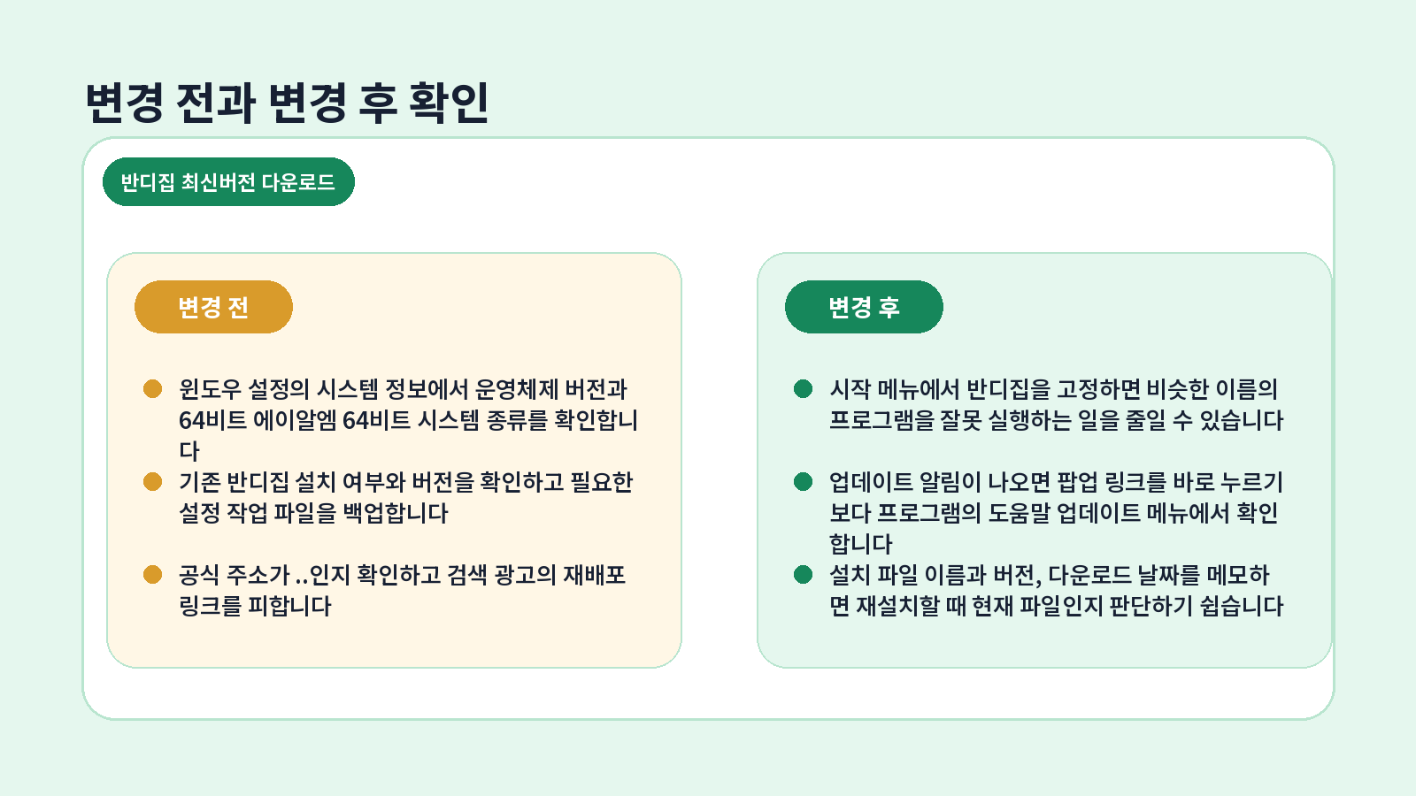 반디집 최신버전 다운로드|무료 버전 설치와 기본 앱 설정 1 반디집 최신버전 다운로드 핵심 확인 항목