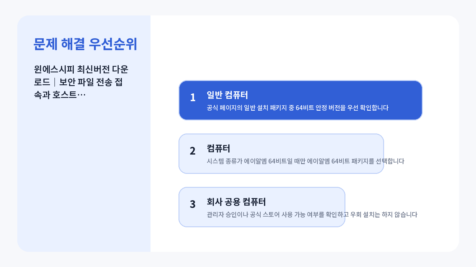 WinSCP 최신버전 다운로드|SFTP 접속과 호스트 키 확인 1 WinSCP 최신버전 다운로드 핵심 확인 항목