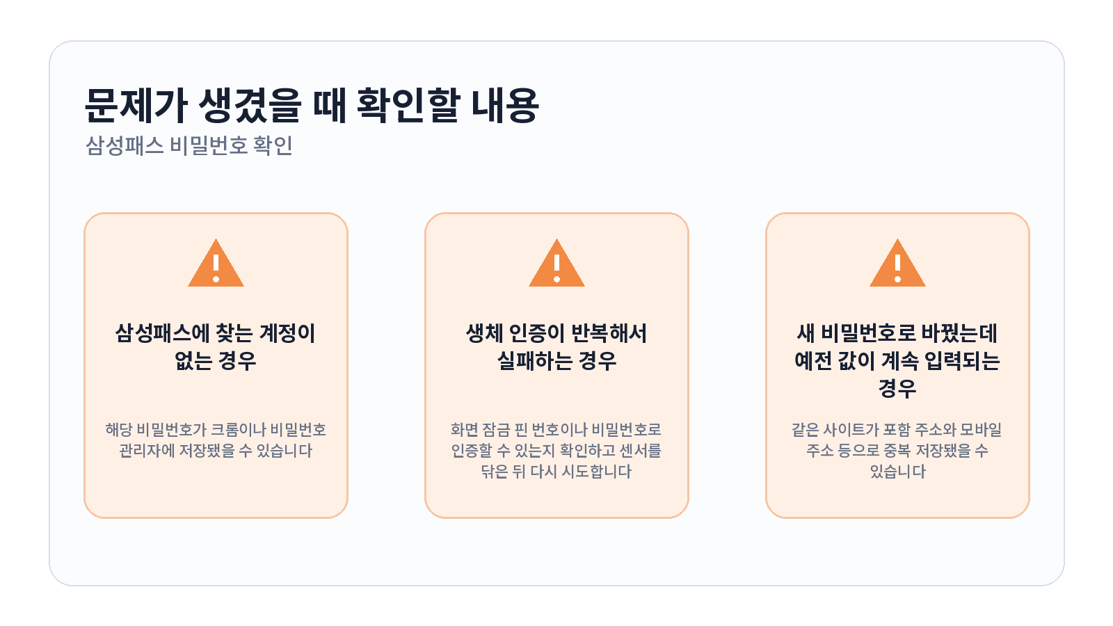 삼성패스 저장된 비밀번호 확인하고 삭제하는 방법 3 삼성패스 저장된 비밀번호 확인하고 삭제하는 방법 문제 해결 항목