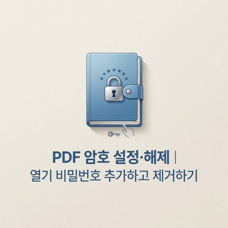 ai thumbnail minimal PDF 암호 설정·해제｜열기 비밀번호 추가하고 제거하기 1790074864