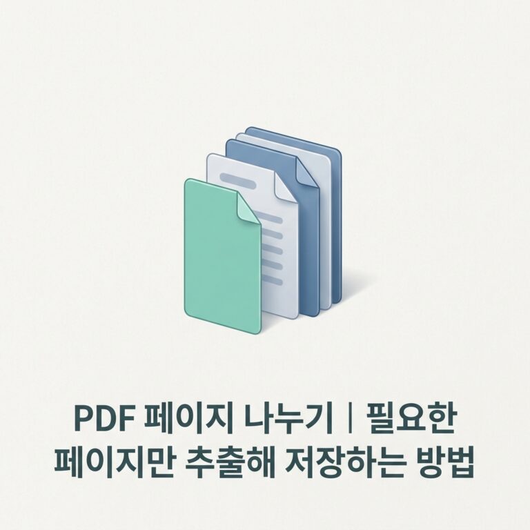 ai thumbnail minimal PDF 페이지 나누기｜필요한 페이지만 추출해 저장하는 방법 1790074908