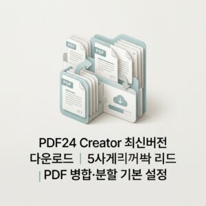 ai thumbnail minimal PDF24 Creator 최신버전 다운로드｜PDF 병합·분할 기본 설정 1790248883
