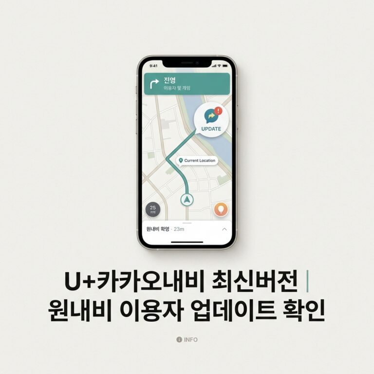 ai thumbnail minimal U카카오내비 최신버전｜원내비 이용자 업데이트 확인 1790225650