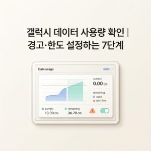 ai thumbnail minimal 갤럭시 데이터 사용량 확인｜경고·한도 설정하는 7단계 1790074424