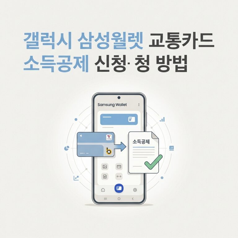 ai thumbnail minimal 갤럭시 삼성월렛 교통카드 소득공제 신청 방법 1788869249