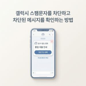 ai thumbnail minimal 갤럭시 스팸문자를 차단하고 차단된 메시지를 확인하는 방법 1789825067