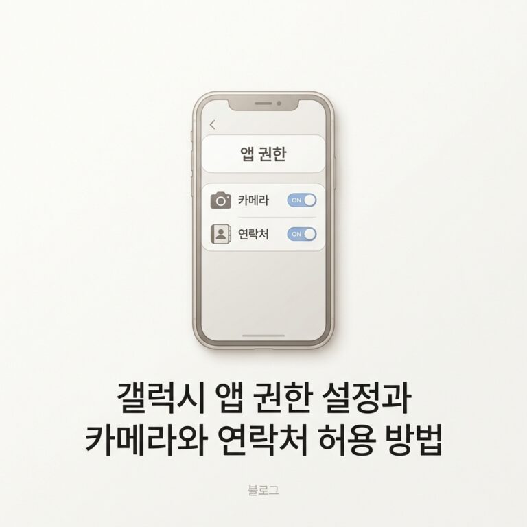 ai thumbnail minimal 갤럭시 앱 권한 설정과 카메라와 연락처 허용 방법 1789735075