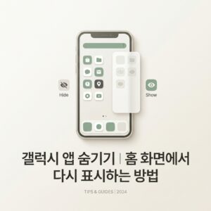 ai thumbnail minimal 갤럭시 앱 숨기기｜홈 화면에서 다시 표시하는 방법 1789911693