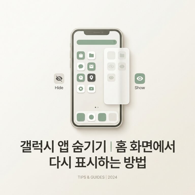 ai thumbnail minimal 갤럭시 앱 숨기기｜홈 화면에서 다시 표시하는 방법 1789911693