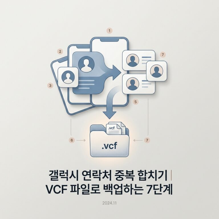 ai thumbnail minimal 갤럭시 연락처 중복 합치기｜VCF 파일로 백업하는 7단계 1789911773