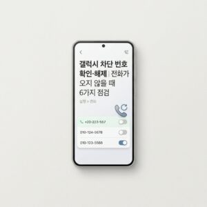 ai thumbnail minimal 갤럭시 차단 번호 확인·해제｜전화가 오지 않을 때 6가지 점검 1789911731