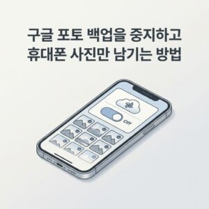 ai thumbnail minimal 구글 포토 백업을 중지하고 휴대폰 사진만 남기는 방법 1789812788