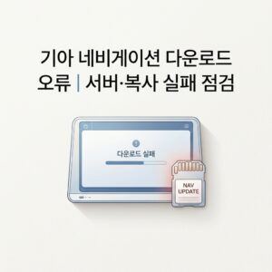 ai thumbnail minimal 기아 네비게이션 다운로드 오류｜서버·복사 실패 점검 1790248443