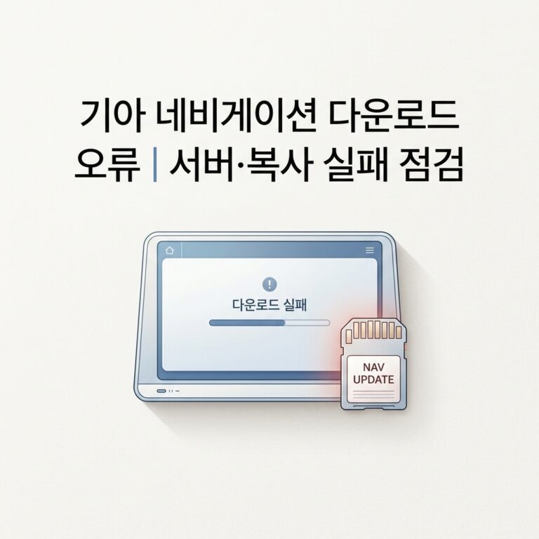 ai thumbnail minimal 기아 네비게이션 다운로드 오류｜서버·복사 실패 점검 1790248443