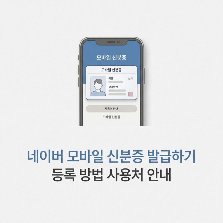 ai thumbnail minimal 네이버 모바일 신분증 발급하기 등록 방법 사용처 안내 1789146495