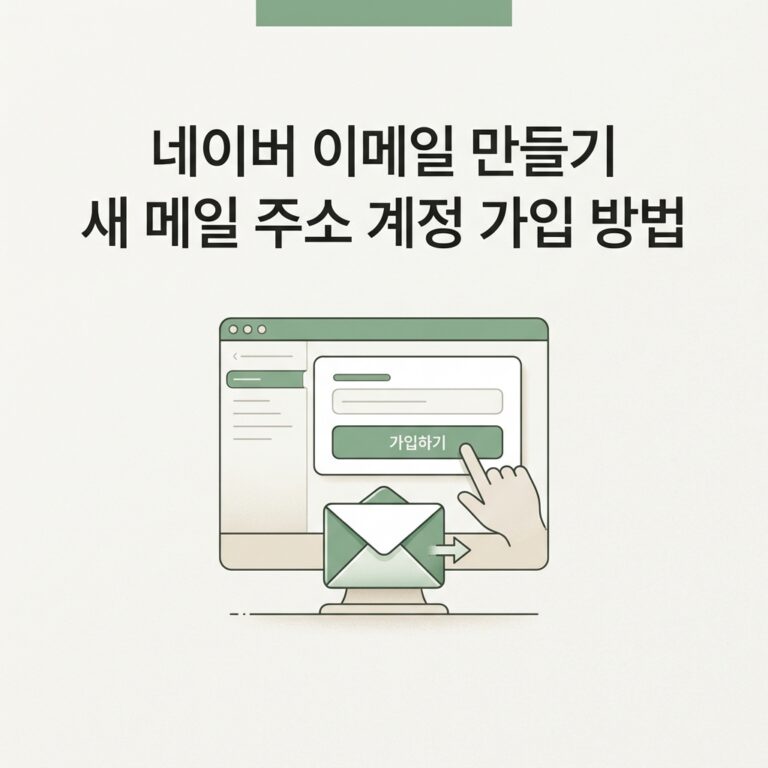 ai thumbnail minimal 네이버 이메일 만들기 새 메일 주소 계정 가입 방법 1789146312