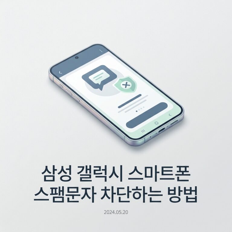 ai thumbnail minimal 삼성 갤럭시 스마트폰 스팸문자 차단하는 방법 1788868964