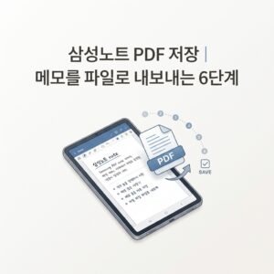 ai thumbnail minimal 삼성노트 PDF 저장｜메모를 파일로 내보내는 6단계 1790077150