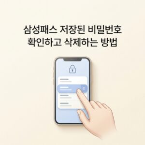 ai thumbnail minimal 삼성패스 저장된 비밀번호 확인하고 삭제하는 방법 1789825872