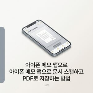 ai thumbnail minimal 아이폰 메모 앱으로 문서 스캔하고 PDF로 저장하는 방법 1789825614