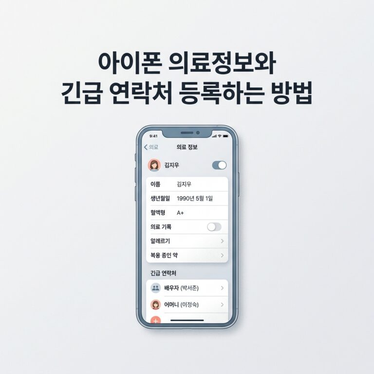 ai thumbnail minimal 아이폰 의료정보와 긴급 연락처 등록하는 방법 1789825649