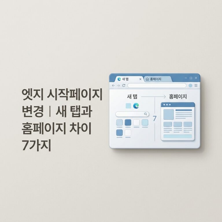 ai thumbnail minimal 엣지 시작페이지 변경｜새 탭과 홈페이지 차이 7가지 1789911267
