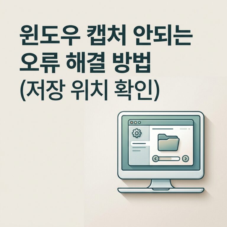 ai thumbnail minimal 윈도우 캡처 안되는 오류 해결 방법 저장 위치 확인 1789146847