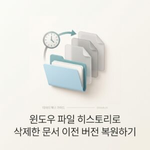 ai thumbnail minimal 윈도우 파일 히스토리로 삭제한 문서 이전 버전 복원하기 1789737345