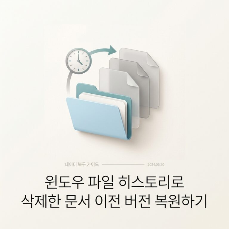 ai thumbnail minimal 윈도우 파일 히스토리로 삭제한 문서 이전 버전 복원하기 1789737345
