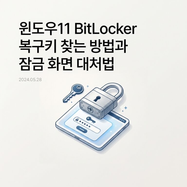 ai thumbnail minimal 윈도우11 BitLocker 복구키 찾는 방법과 잠금 화면 대처법 1789825386