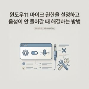 ai thumbnail minimal 윈도우11 마이크 권한을 설정하고 음성이 안 들어갈 때 해결하는 방법 1789746486