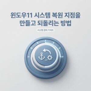 ai thumbnail minimal 윈도우11 시스템 복원 지점을 만들고 되돌리는 방법 1789746432