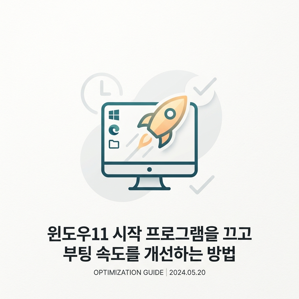 ai thumbnail minimal 윈도우11 시작 프로그램을 끄고 부팅 속도를 개선하는 방법 1789812387