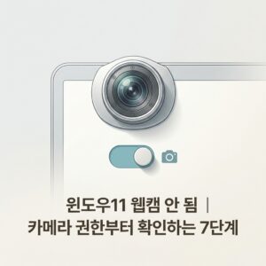 ai thumbnail minimal 윈도우11 웹캠 안 됨｜카메라 권한부터 확인하는 7단계 1790076612