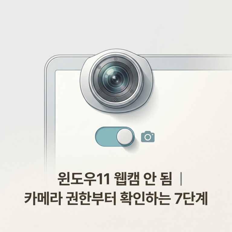 ai thumbnail minimal 윈도우11 웹캠 안 됨｜카메라 권한부터 확인하는 7단계 1790076612