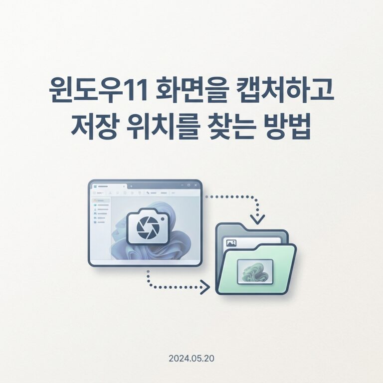 ai thumbnail minimal 윈도우11 화면을 캡처하고 저장 위치를 찾는 방법 1789812451