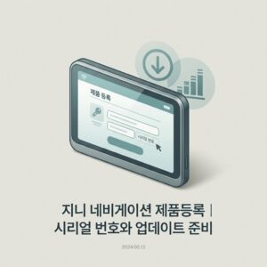 ai thumbnail minimal 지니 네비게이션 제품등록｜시리얼 번호와 업데이트 준비 1790226819
