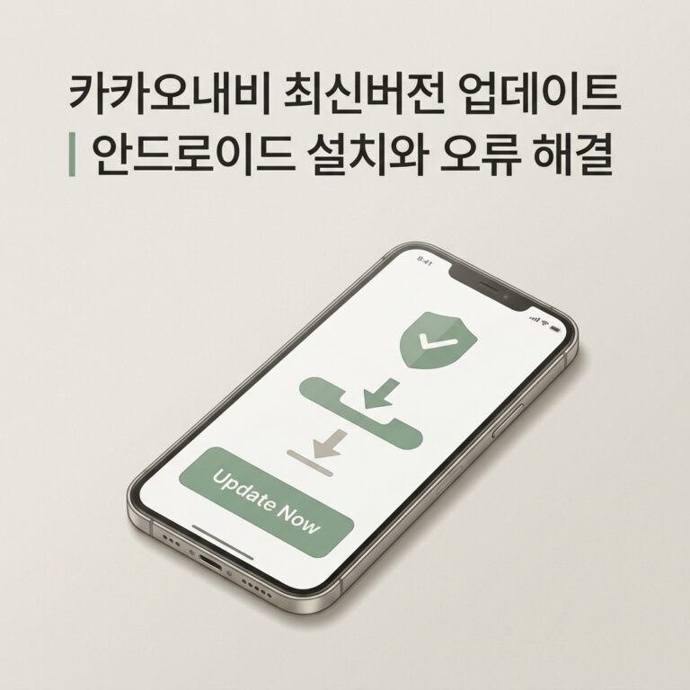 ai thumbnail minimal 카카오내비 최신버전 업데이트｜안드로이드 설치와 오류 해결 1790226087