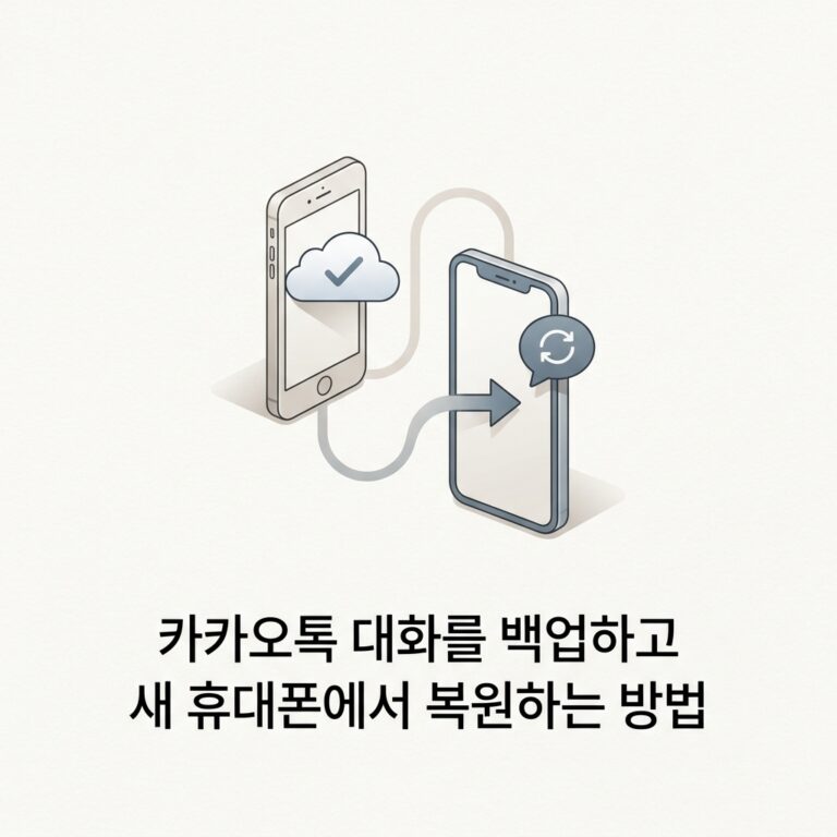 ai thumbnail minimal 카카오톡 대화를 백업하고 새 휴대폰에서 복원하는 방법 1789745500