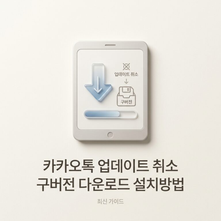 ai thumbnail minimal 카카오톡 업데이트 취소 구버전 다운로드 설치방법 1789146407
