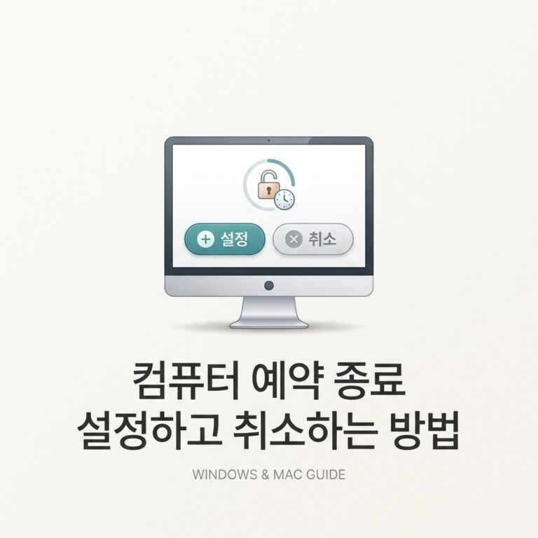 ai thumbnail minimal 컴퓨터 예약 종료 설정하고 취소하는 방법 1789735885