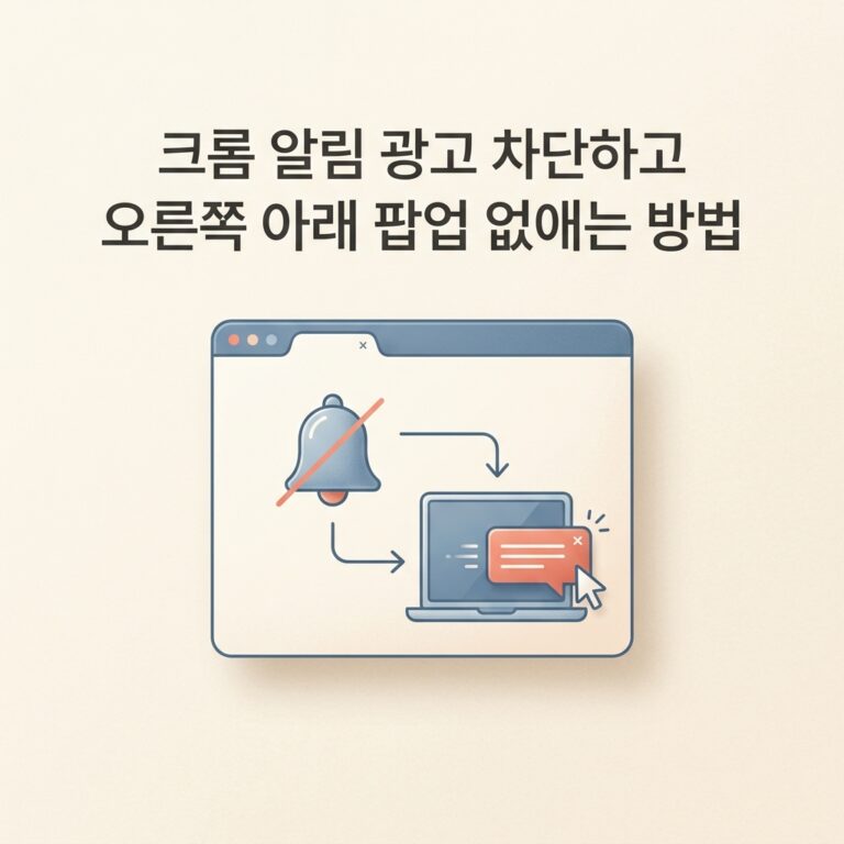 ai thumbnail minimal 크롬 알림 광고 차단하고 오른쪽 아래 팝업 없애는 방법 1789735764