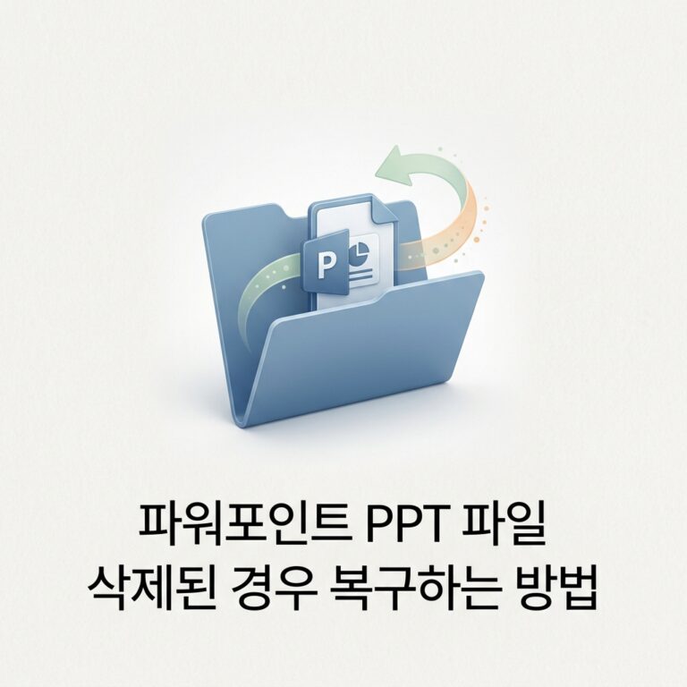 ai thumbnail minimal 파워포인트 PPT 파일 삭제된 경우 복구하는 방법 1789147286