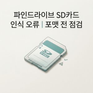 ai thumbnail minimal 파인드라이브 SD카드 인식 오류｜포맷 전 점검 1790229792