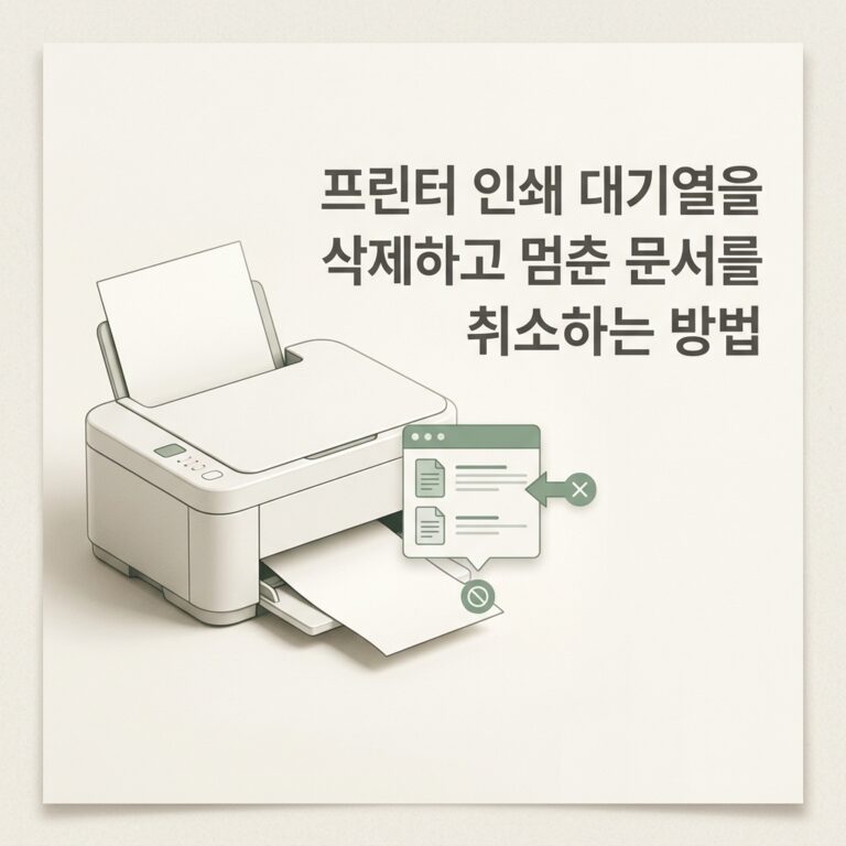 ai thumbnail minimal 프린터 인쇄 대기열을 삭제하고 멈춘 문서를 취소하는 방법 1789746030