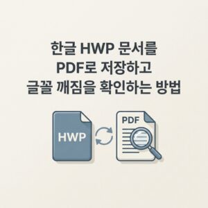 ai thumbnail minimal 한글 HWP 문서를 PDF로 저장하고 글꼴 깨짐을 확인하는 방법 1789745904