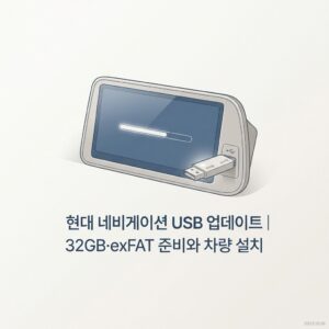 ai thumbnail minimal 현대 네비게이션 USB 업데이트｜32GB·exFAT 준비와 차량 설치 1790248787