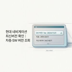 ai thumbnail minimal 현대 네비게이션 최신버전 확인｜차종·SW 버전 조회 1790248648