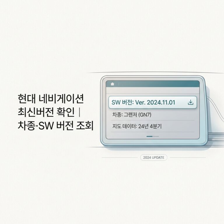 ai thumbnail minimal 현대 네비게이션 최신버전 확인｜차종·SW 버전 조회 1790248648